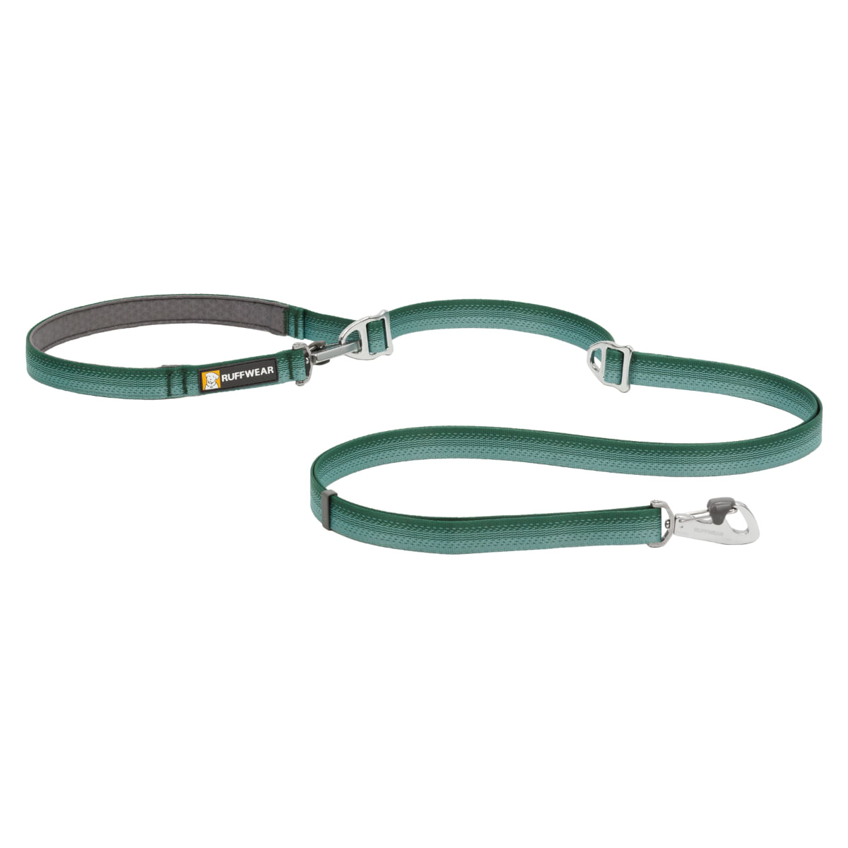 RUFFWEAR Switchbak, lesă bandă multifuncțională cu 2 carabine sport câini, ajustabilă RUFFWEAR Switchbak River Rock Green, lesă bandă multifuncțională cu 2 carabine sport câini, ajustabilă, verde, XS-XL(2.1m  x 2cm) - 1 | YEO
